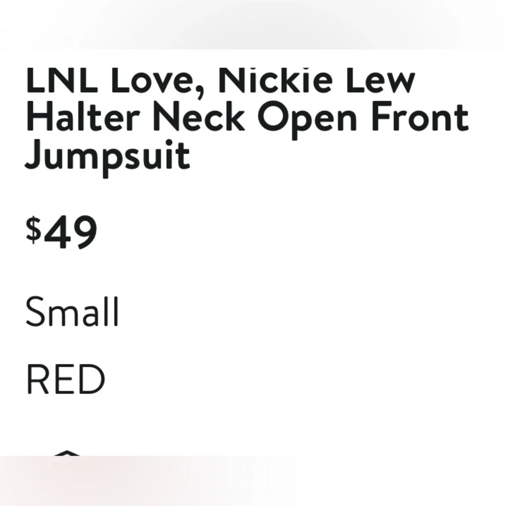 Love Nickie Lew Elegant Red halter Jumpsuit for Women Red small Nordstrom - Picture 11 of 13